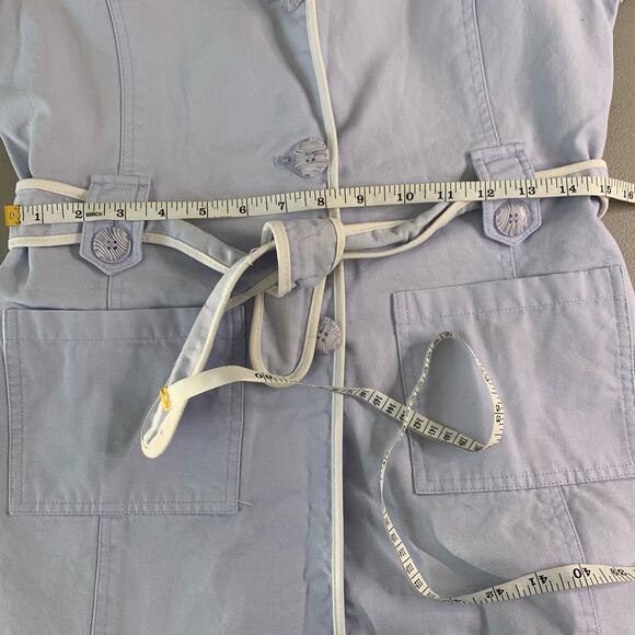 Arizona Jean Co Girls Large Trench Coat Jacket Light Purple Button Up Lined - Picture 11 of 14